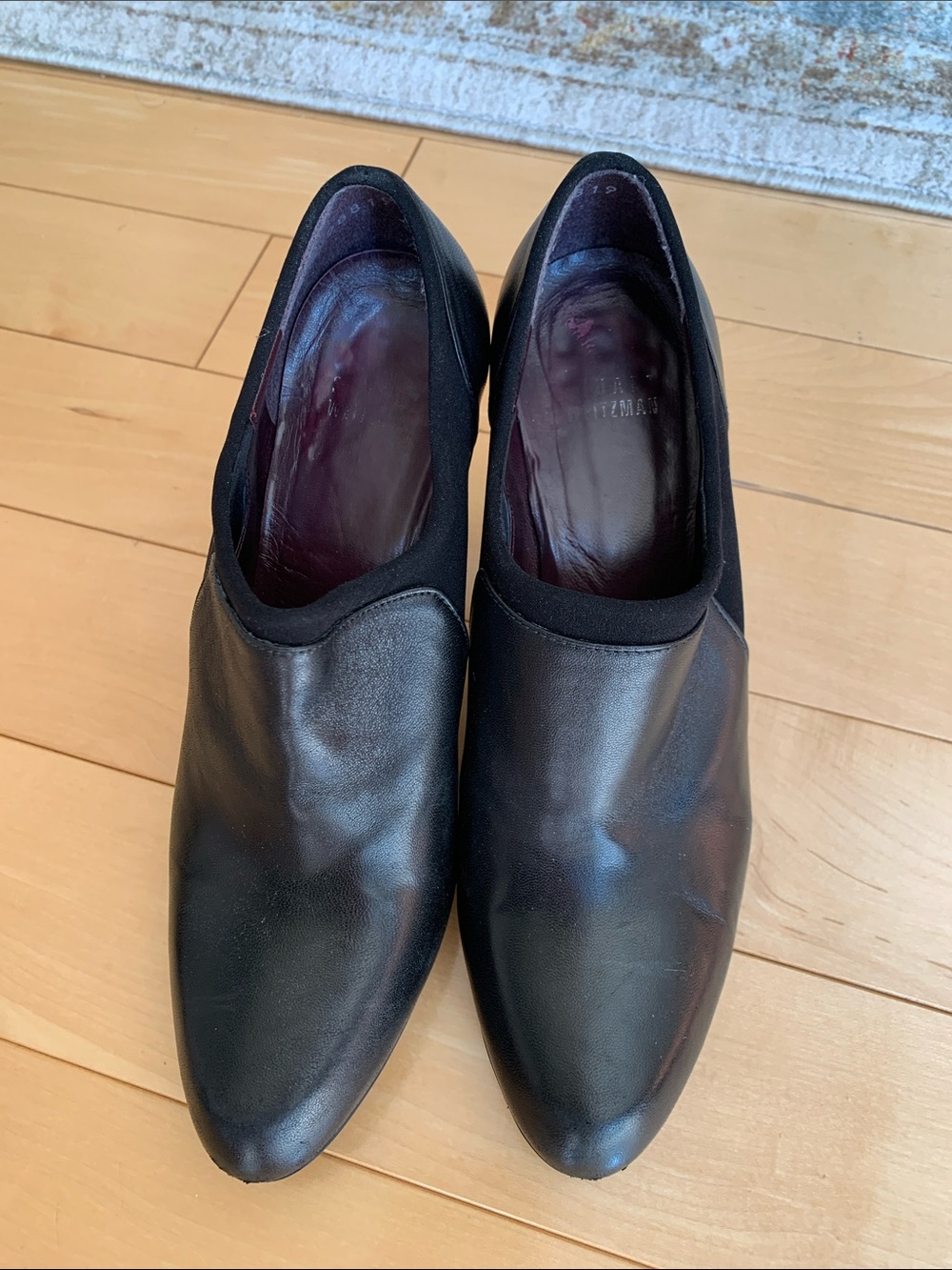 Black Leather Slip-On Women’s Dress Shoes